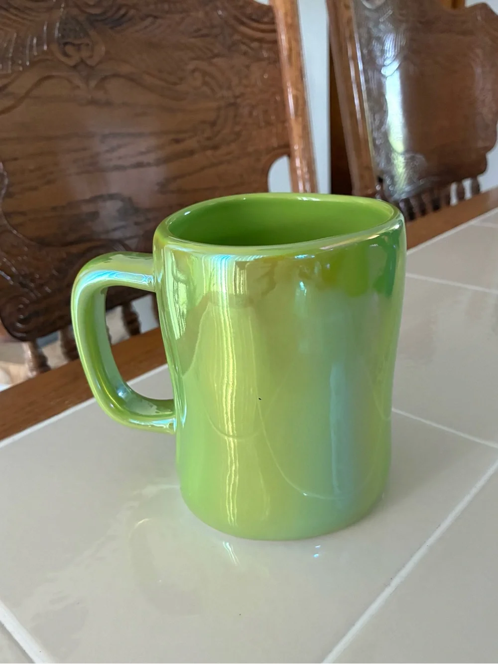 Rae Dunn Happy Haunting Green Iridescent Ceramic Mug